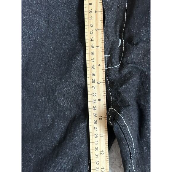 Qruel Jeans Co. Mens 34 X 30 1/2 Embroidered Pocket Skater Denim Black Jeans - Picture 10 of 16